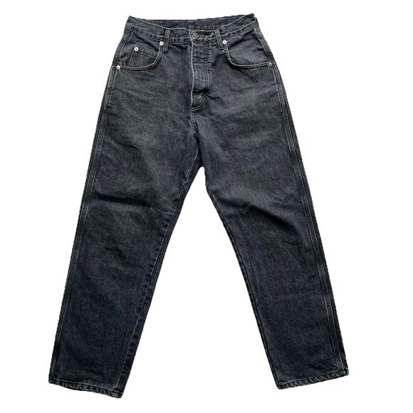 Bare Knuckles Denim Washed Black Size 28 Tapered Fit High Rise Button Fly Jeans